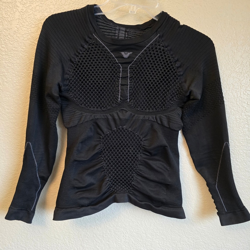 Dainese D-Core Dry Tee LS Mens Black Compression Base Layer Shirt Size L